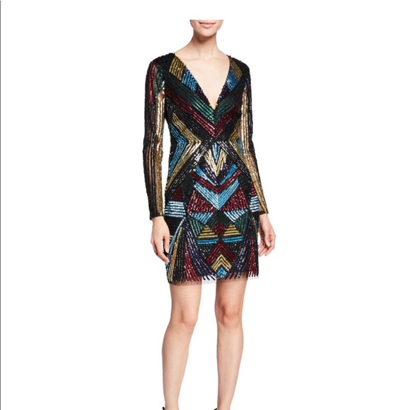 Aidan by Aidan Mattox
V-Neck Long-Sleeve Dress - Picture 2 of 4